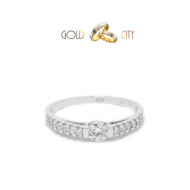 Fehér arany köves gyűrű, jegygyűrű az ékszer webáruházból-goldcity.hu