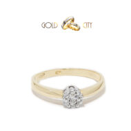 Sárga arany köves gyűrű, jegygyűrű az ékszer webáruházból-goldcity.hu
