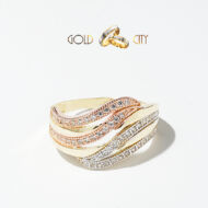 Többszínű arany gyűrű az ékszer webáruházból-GoldCity-Ékszer-Webáruház