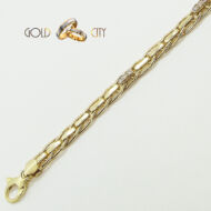 Sárga és fehér arany köves karkötő az ékszer webáruházból-GoldCity-Ékszer-Webáruház