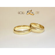 Klasszikus sima féldomború karikagyűrű 14 karátos sárga aranyból. 