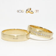 Szolidan elegáns sárga arany 14 karátos karikagyűrű-goldcity.hu