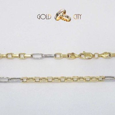 L-S-1843 kétszínű arany nyaklánc hossza 65 cm