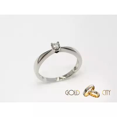 BGYP-F-4116- arany 0,1 ct brill köves gyűrű méretre rendelhető 50-58