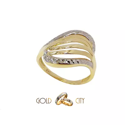 GY-S-1504 kétszínű arany gyűrű mérete 67