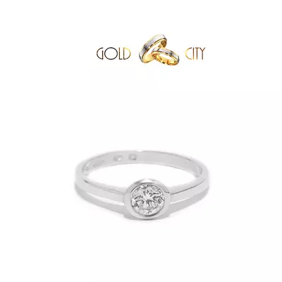 Klasszikus formájú női gyűrű, jegygyűrűnek, lánykérő gyűrűnek 