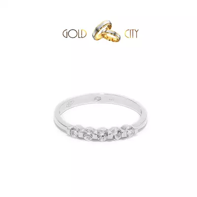Szolid fehér arany gyűrű, jegygyűrű az ékszer webáruházból-goldcity.hu