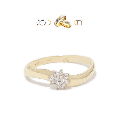 Sárga arany köves gyűrű az ékszer webáruházból-goldcity.hu