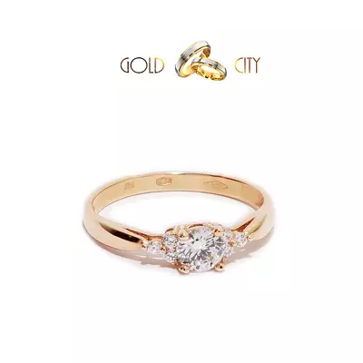 Rozé arany gyűrű, jegygyűrű az ékszer webáruházból-goldcity.hu
