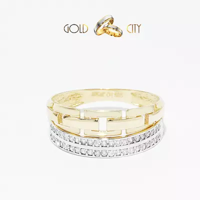 GYS-S-4013 sárga arany dupla gyűrű mérete 56