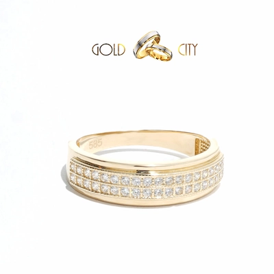 GYS-S-5447 sárga arany köves gyűrű mérete 56