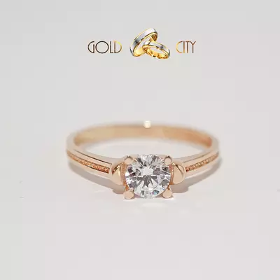GYS-V-3880 rozé arany köves gyűrű mérete 50