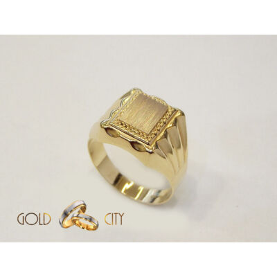 Sárga arany pecsétgyűrű az ékszer webáruházból-GoldCity-Ékszer-Webáruház 