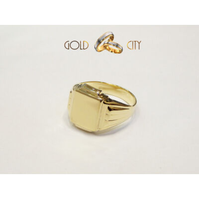Sárga arany férfi pecsétgyűrű az ékszer webáruházból-GoldCity-Ékszer-Webáruház