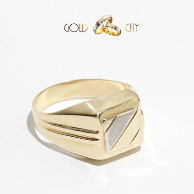 Sárga fehér arany pecsétgyűrű az ékszer webáruházból-GoldCity-Ékszer-Webáruház