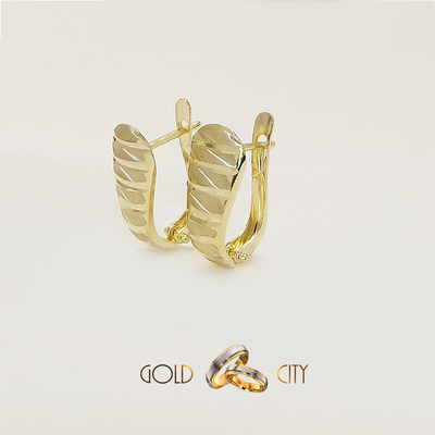 Sárga és fehér arany fülbevaló az ékszer webáruházból-GoldCity-Ékszer-Webáruház