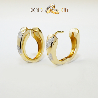 Sárga fehér arany fülbevaló az ékszer webáruházból-GoldCity-Ékszer-Webáruház