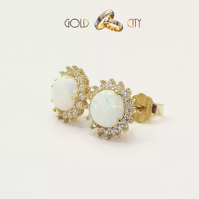 Opál köves arany fülbevaló az ékszer webáruházból-goldcity.hu