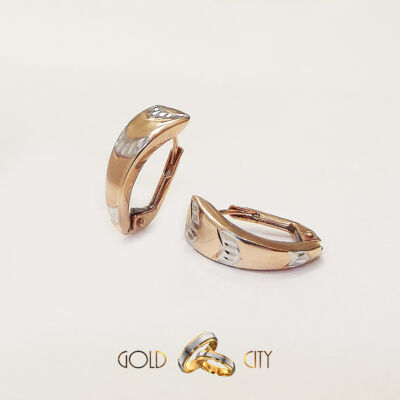 Rozé és fehér arany fülbevaló az ékszer webáruházból-GoldCity-Ékszer-Webáruház