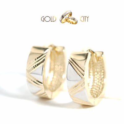 Kétszínű arany fülbevaló az ékszer webáruházból-GoldCity-Ékszer-Webáruház