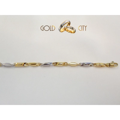 Sárga és fehér arany karkötő az ékszer webáruházból-GoldCity-Ékszer-Webáruház