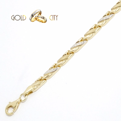 KLS-S-1236 kétszínű arany karkötő hossza 19,5 cm