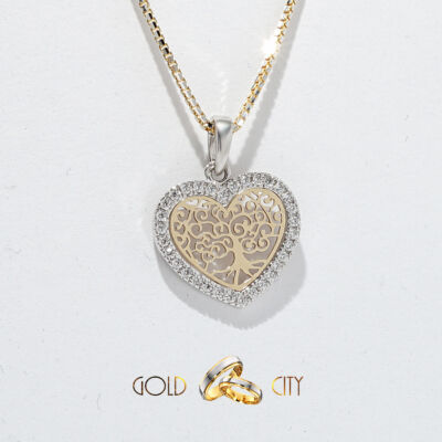 Sárga arany szív medál az ékszer webáruházból-GoldCity-Ékszer-Webáruház
