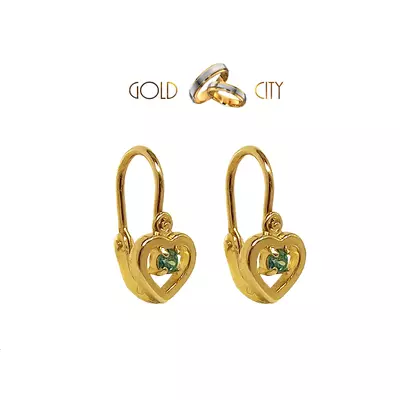 Sárga arany bébi fülbevaló az ékszer webáruházból-goldcity.hu