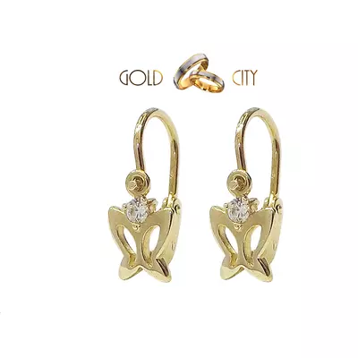 Sárga arany bébi fülbevaló, az ékszer webáruházból-goldcity.hu