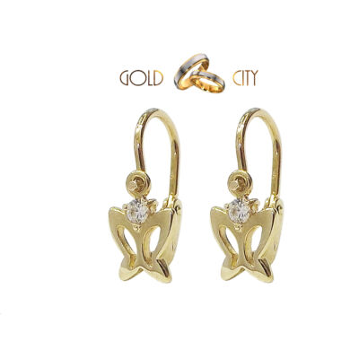 Sárga arany bébi fülbevaló, az ékszer webáruházból-goldcity.hu