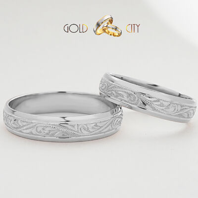 Klasszikus karikagyűrű 14 karátos fehér aranyból-goldcity.hu