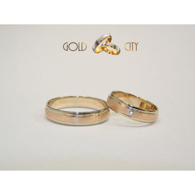 Rozé és fehér arany karikagyűrű, a Gold City Ékszer Webáruház kínálatából.