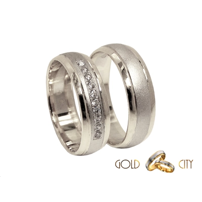 G-1218-F modern fehér arany karikagyűrű
