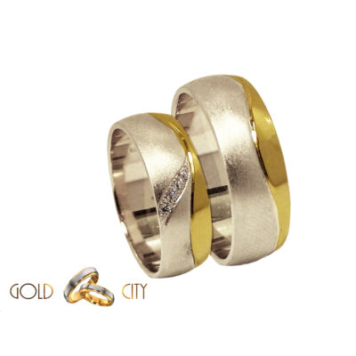 Kétszínű arany karikagyűrű, a Gold City Ékszer Webáruház kínálatából.