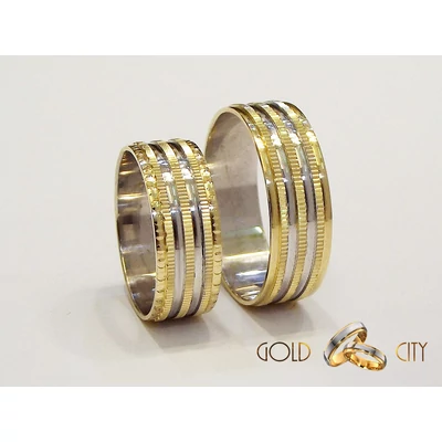 arany karikagyűrű véséssel díszítve- Gold City Ékszer Webáruház