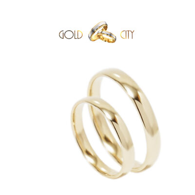 Fényes, 14 karátos klasszikus sárga arany karikagyűrű-goldcity.hu