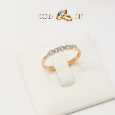 Szolid rozé arany gyűrű, jegygyűrű az ékszer webáruházból-goldcity.hu