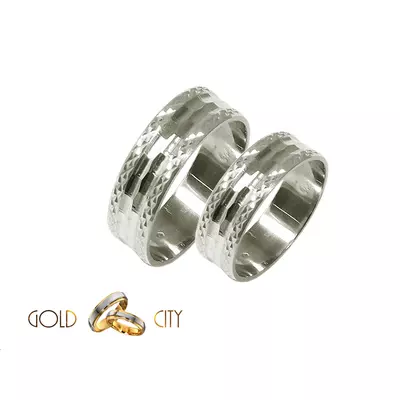 G-1023-F 14 karátos fehér arany karikagyűrű