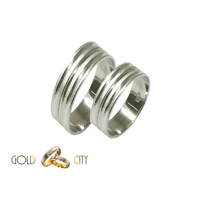 Fehér arany jegygyűrű, karikagyűrű az ékszer webáruházból-goldcity.hu