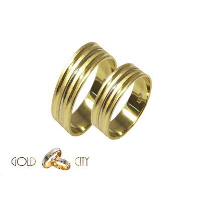 Karikagyűrű jegygyűrű vésett mintával a GoldCity Ékszer Webáruházból