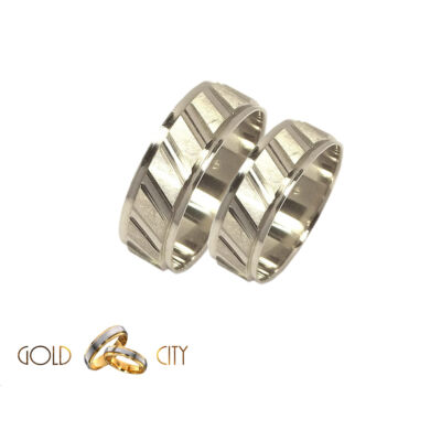 Fehér arany karikagyűrű, jegygyűrű az ékszer webáruházból-goldcity.hu
