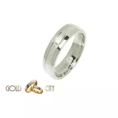 G-1162-F modern fehér arany karikagyűrű