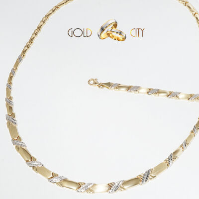 Sárga fehér arany nyakék az ékszer webáruházból-GoldCity-Ékszer-Webáruház