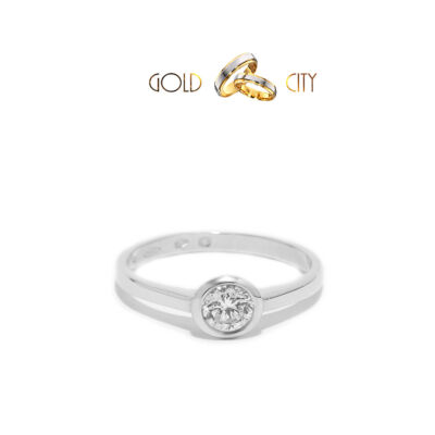 Klasszikus formájú női gyűrű, jegygyűrűnek, lánykérő gyűrűnek 