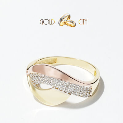 Többszínű arany gyűrű az ékszer webáruházból-GoldCity-Ékszer-Webáruház