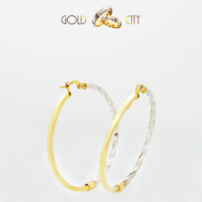 Sárga fehér arany fülbevaló az ékszer webáruházból-GoldCity-Ékszer-Webáruház