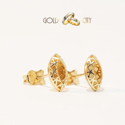 Sárga arany fülbevaló az ékszer webáruházból-goldcity.hu