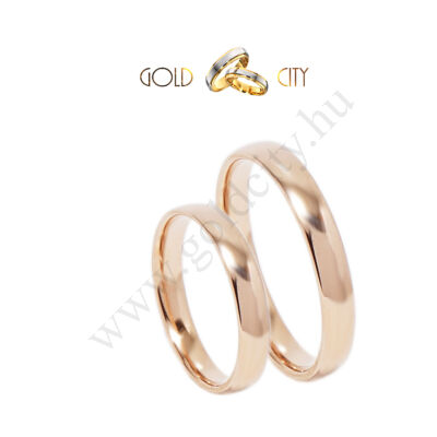 Fényes, 14 karátos klasszikus rozé arany karikagyűrű-goldcity.hu