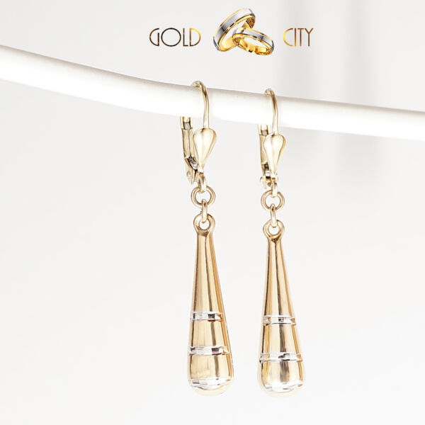 Kétszínű arany fülbevaló az ékszer webáruházból-GoldCity-Ékszer-Webáruház