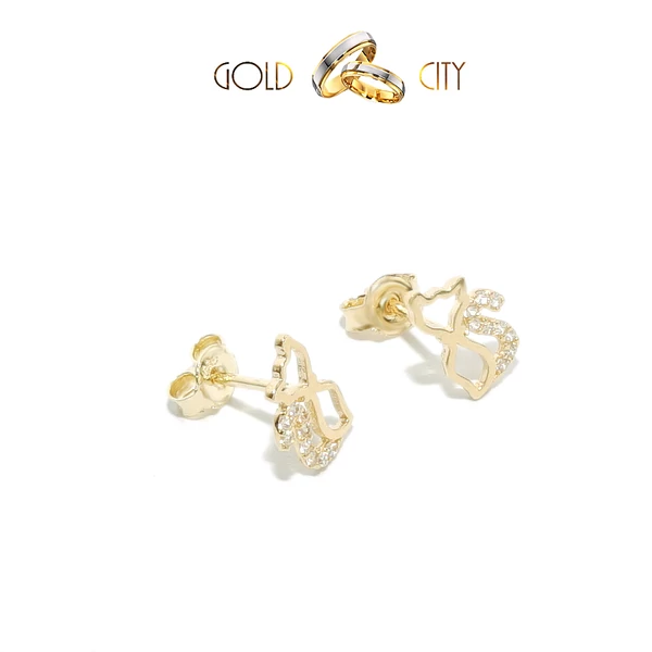 Sárga arany fülbevaló az ékszer webáruházból-GoldCity-Ékszer-Webáruház